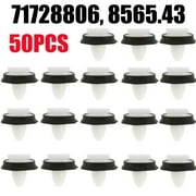 Rooha Exterior Door Trim Clips Auto Parts Car Accessories Plastic Practical Replacement White + Black Easily Install Elegant Design